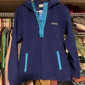 Women’s Columbia snap fleece hoodie